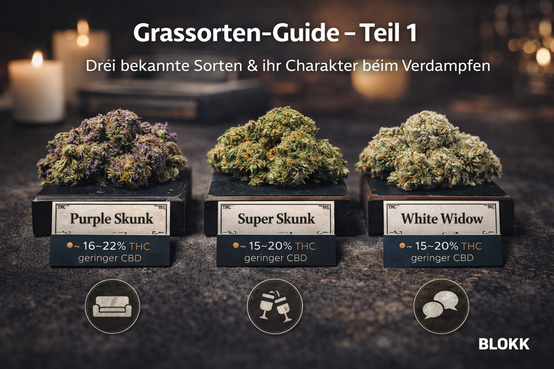 Grassorten-Guide – Teil 1: Drei bekannte Sorten & ihr Charakter beim Verdampfen